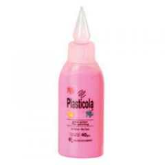 Goma de Pegar Vinilica Plasticola Flúo Rosa x 40grs.