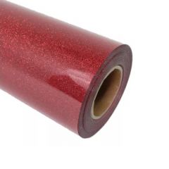 Papel Adhesivo 45cmx3Mts Glitter Rojo