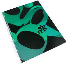 Cuaderno Con Espiral Arte Signo Verde 21x29.7  80 hs Cuadriculado