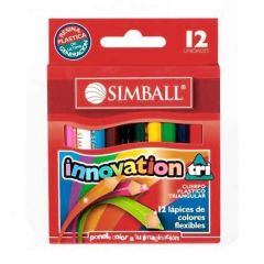 Lápiz Color Simball Innovation Tri por 12 Unidades Cortos