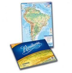 Mapa Rivadavia Cromo Físico/Político x 25 América del Sur
