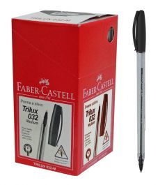 Bolígrafo Faber Castell Trilux 032 1mm medium Negro