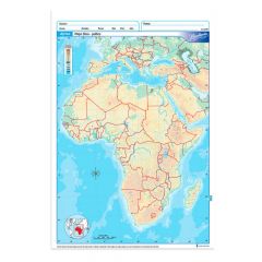 Mapa Tamaño Oficio Rivadavia África Físico/Político Blíster por 20 Unidades