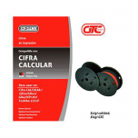 Cinta GTC para Maquina Calculadora Casio/Cifra Nylon CF-24NR Negra y Roja