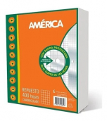 Repuesto Escolar América N°3 x 400 Hojas Cuadriculado con Banda Protectora