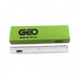 Regla Plástica Geo Cristal 20cm x25 Unidades