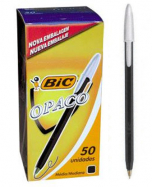 Bolígrafo Bic Opaco Negro 1mm Caja por 50 Unidades