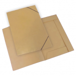 Carpeta 3 Solapas Congreso con Elástico Oficio Marrón. 34x21,6cm