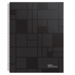 Cuaderno Con Espiral  21x29,7 Ledsma Executive 84hs Rayado Negro.