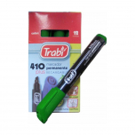 Marcador Trabi 410 Punta Chanfleada Recargable Permanente Verde por 12 Unidades
