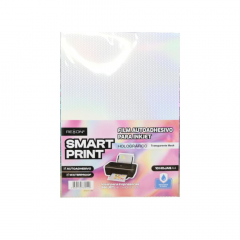 Film Adhesivo Rexon Inkjet Transparente Holografico Mesh 10