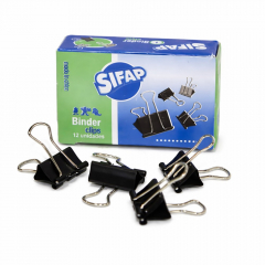 Aprieta Papel Sifap Binder Clip Negro Nº2 25 mm x12