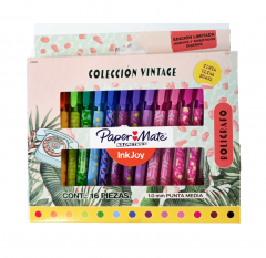 Boligrafo Paper Mate Kilometrico 100ST Vintage x16 Colores Varios
