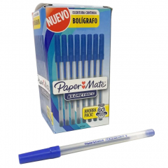 Bolígrafo Paper Mate Kilométrico Azul Caja x60un
