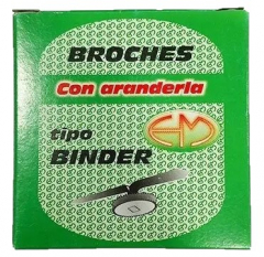 Broches Binder con Arandelas N° 647 44mm Caja por 100 Unidades