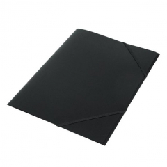 Carpeta Solapa Lama de Plastico con Elastico A4 Negro