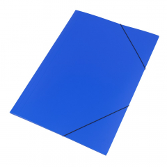 Carpeta Solapa Lama de Plastico con Elastico 35x50 cm Azul