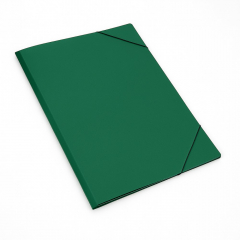 Carpeta Solapa Lama de Plastico con Elastico 35x50 cm Verde