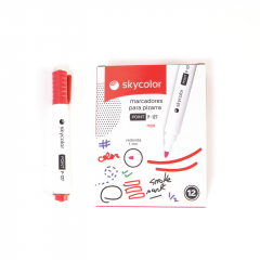 Marcador Skycolor Rojo para Pizarra