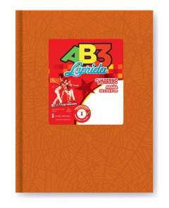 Cuaderno Laprida Tapa Dura N°3 AB3 de 50 Hojas Araña Naranja Rayado 