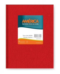 Cuaderno América Tapa Dura por 42 Hojas Cuadriculado Forrado Araña Rojo