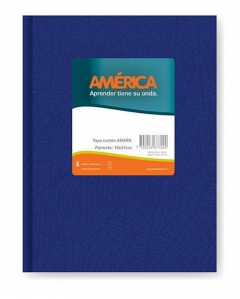 Cuaderno América Tapa Dura por 42 Hojas Cuadriculado Forrado Araña Azul 