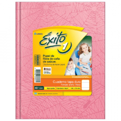 Cuaderno Exito Tapa Dura Nº1 Ecologico Forrado por 48 Hojas Rayadas Rosa