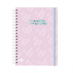 Cuaderno Ry Tapa Dura con Espiral A5 15x21 cm 80 Hojas Suerte