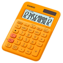 Calculadora Casio MS-20UC 12 Digitos Naranja