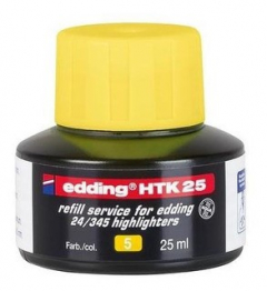 Tinta Edding HTK-25 Para Resaltador x 25 ml Amarillo