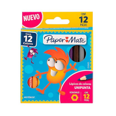 Lapices de Color Paper Mate Cortos x12 Un