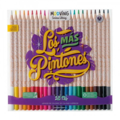 Lapiz Color Mooving Coloring Largos X24 Unidades