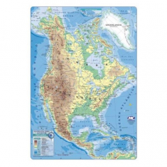 Mapa Cromos América del Norte Físico Político 25 Unidades