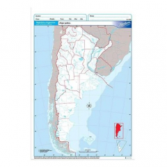 Mapa Cromos Rivadavia Republica Argentina Político por 25 Unidades en Blíster