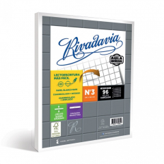 Repuesto Escolar Rivadavia N°3 96 Hojas Cuadriculado Blanco Mate Aula Universal