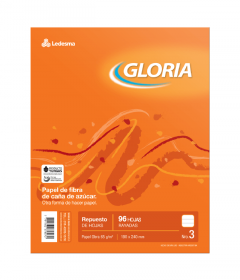 Repuesto Escolar Gloria N°3 x96 Hojas Rayado