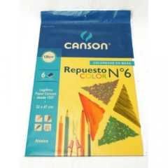 Repuesto Escolar Doble Oficio Canson Color x6 Hojas 120gr