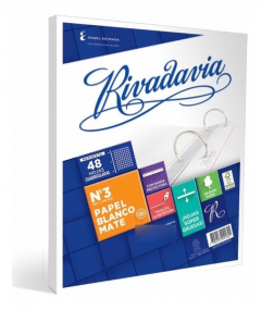 Repuesto Escolar Rivadavia N°3 x 48 Hojas Cuadriculado Mate