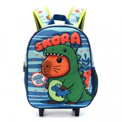 Mochila Carro Petit Termo Capibara Dino 12"