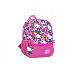 Mochila Wabro Hello Kitty Gatitos Espalda 12" Fucsia