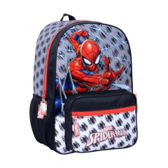 Mochila Wabro Spiderman Arañas Espalda 16" Negro