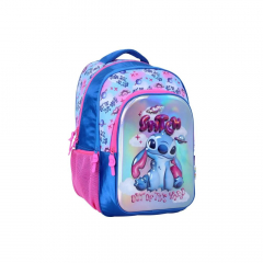 Mochila Wabro Espalda Stitch Cute 3D 17" Azul