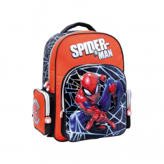 Mochila Wabro Espalda Spiderman Al Rescate 18" Roja