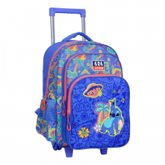 Mochila Wabro con Carro Stitch Disco Especial 17" Azul
