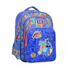 Mochila Wabro Espalda Stitch Disco 17" Azul