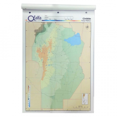 Mapa Oficio Córdoba Alfa Físico Político por 20 Unidades