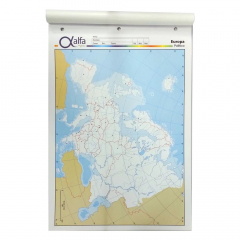 Mapa Laminado América del Norte Mudo Doble Faz Físico Político