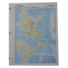 Mapa Laminado América del Norte Mudo Doble Faz Físico Político