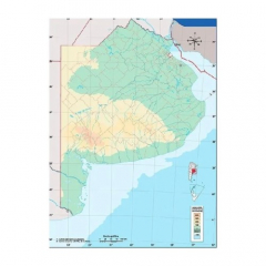 Mapa Laminado América del Norte Mudo Doble Faz Físico Político