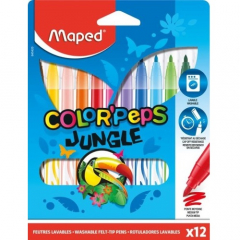 Marcadores Escolares Color Peps Jungle x12 Unidades